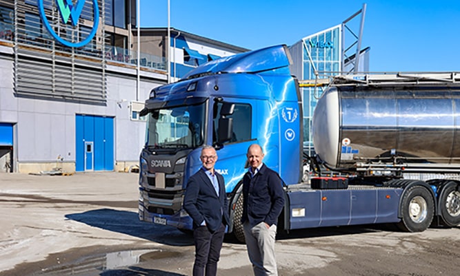 Magnus Wikman, vd Wibax Energy och Magnus Sundström, verksamhetschef Wibax Logistics.